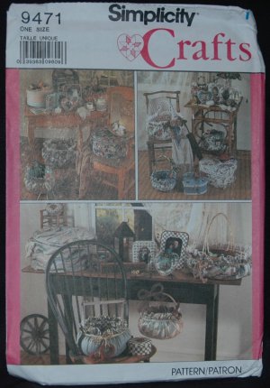 Simplicity 9471 Craft Sewing Pattern for Frame, Basket & Box Covers