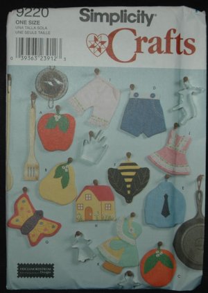 Simplicity 9220 Craft Sewing Pattern for Decorative Potholders or Trivets