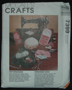 MCCALL'S 7399 SEWING PATTERN FOR SEW ORGANIZED - NEEDLECASE, POUCH EYEGLASS CASE ETC.