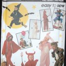 SIMPLICITY 7915 CHILD'S PATTERN FORCOSTUME - WITCH, RABBIT, DEVIL, RED RIDING HOOD, TIGER, CLOWN,