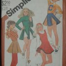 SIMPLICITY 5598 VINTAGE SEWING PATTERN FOR TEEN COSTUME FOR A CHEERLEADER OR ICE SKATER