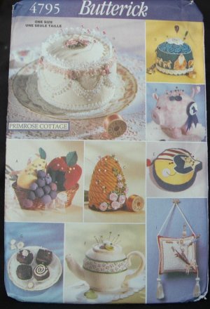 BUTTERICK  4795 CRAFT PATTERN - SEWING ROOM PIN CUSHIONS