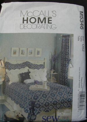 MCCALLS M5346 CRAFT PATTERN- PUFF QUILT AND ACCESSORIES