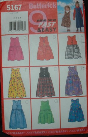 BUTTERICK 5167 Childrens's/Girls' Jumper