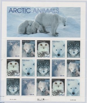 U.S. POSTAGE STAMPS "ARCTIC ANIMALS"