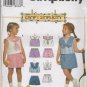 SIMPLICITY 7094 SEWING PATTERN FOR CHILD'S SET OF TOPS & SHORTS SX 5-6X