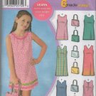 SIMPLICITY 7192 SEWING PATTERN FOR GIRLS'/ GIRLS' PLUS DRESS & PURSE SZ 7-14