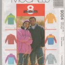 MCCALLS  9004 MISSES' AND MEN'S TOPS & HEADBANDS