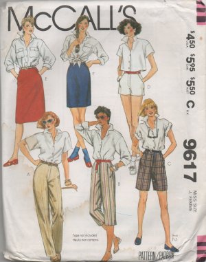 MCCALLS 9617 MISSES' SHIRT