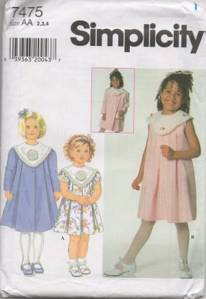 SIMPLICITY 7475  Child's Dress and Coat