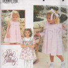 SIMPLICITY 9465 SEWING PATTERN FOR TODDLERS' DRESS AND COAT SIZE 6MOS , 1, 2