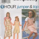 SIMPLICITY 9530 Sewing Pattern for Girls' Jumper or Dress and Top Size 7.,8, 9 SIMPLICITY 9530 Sewing Pattern for Girls' Jumper or Dress and Top Size 7.,8, 9
