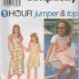 SIMPLICITY 9530 Sewing Pattern for Girls' Jumper or Dress and Top Size 7.,8, 9