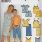 SIMPLICITY 9610 SEWING PATTERN FOR CHILD'S AND GIRLS' TOPS, DRESS AND PANTS OR SHORTS