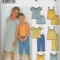 SIMPLICITY 9610 SEWING PATTERN FOR CHILD'S AND GIRLS' TOPS, DRESS AND PANTS OR SHORTS