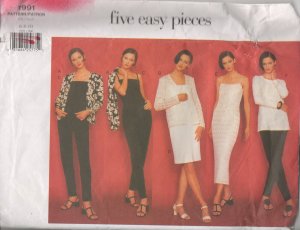 VOGUE 1991 MISSES'/MISSES' PETITE JACKET, DRESS, TOP & PANTS