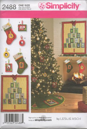SIMPLICITY 2488 CRAFT SEWING PATTERN FOR CHRISTMAS DECORATIONS