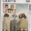MCCALLS 9605 Craft 25" DOLLS  AND CLOTHES