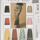 MCCALLS 2129 SEWING PATTERN FOR MISSES' SKIRT IN TWO LENGTHS SZ 8-12