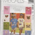 MCCALLS 2191 PATTERN FOR CHILDREN'S AND GIRLS' T-SHIRT & PULL-ON SHORTS, POUCH AND VISOR