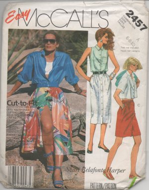 MCCALLS 2457 SEWING PATTERN FOR MISSES' SKIRTS-size 6-8-10