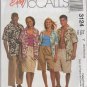 MCCALLS 3124 ADULTS' AND TEEN BOYS SHIRT & SHORTS IN TWO LENGTHS