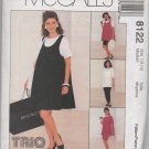 MCCALLS 8122  MATERNITY DRESS, TANK TOP, TOP, PULL-ON PANTS, SHORTS & SKIRT SZ 12-14