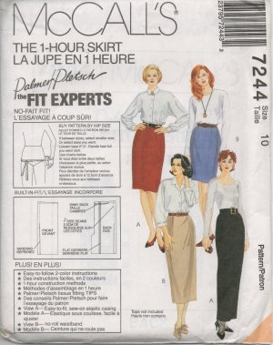 MCCALLS 7244 MISSES' SKIRTS IN FOUR LENGTHS