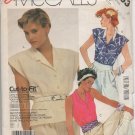 MCCALLS 2563 SEWING PATTERN FOR MISSES' TOPS SZ-8,10,12
