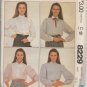 MCCALLS 8229 MISSES' SHIRT Size 8