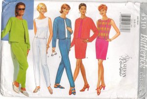 BUTTERICK 4510 MISSES' MISSES' PETITE  JACKET, TOP, SKIRT, & PANTS