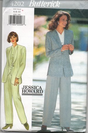 BUTTERICK 4202 MISSES' JACKET, TOP & PANTS