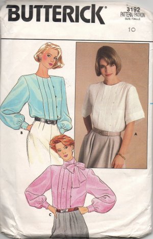 BUTTERICK 3192 MISSES' BLOUSE