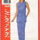 BUTTERICK 5620 MISSES' TUNIC & PANTS