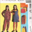 MCCALLS 8965 GIRLS' UNLINED JACKET, JUMPER &  PULL ON  PANTS