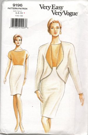VOGUE 9196 MISSES' JACKET & DRESS