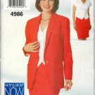 BUTTERICK 4986 MISSES' JACKET, TOP & SKIRT