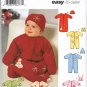 SIMPLICITY 5720 SEWING PATTERN FOR BABY BUNTING, ROMPER & HATS  SZ 1 MOS - 6 MOS