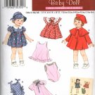 Simplicity 3879 SEWING PATTERN FOR WARDROBE FOR BABY DOLLS IN THREE SIZES