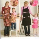 SIMPLICITY 2555 SEWING PATTERN FOR MISSES' & CHILDS' APRONS CH SZ 3-8, ADLT SZ 10-20