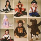 SIMPLICITY 2557 SEWING PATTERN FOR INFANTS COSTUME-CAT, BEAR, PIRATE, VAMPIRE, WITCH, PRINCESS