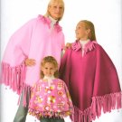 SIMPLICITY 3981 PATTERN FOR ADULTS', CHILD'S'  & GIRLS NO-SEW PONCHOS