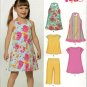 NEW LOOK (Simplicity) 6908 Sewing Pattern for Girls' Dresses, Top, & Pants SZ 3-8