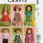 MCCALLS M5554 CRAFT PATTERN- 18 inch DOLL CLOTHES