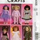 MCCALLS M6005 CRAFT PATTERN- 18 Inch DOLL CLOTHES