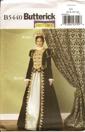 BUTTERICK B5440 MISSES COSTUMES- Renaissance Costume Festival SZ 6-12