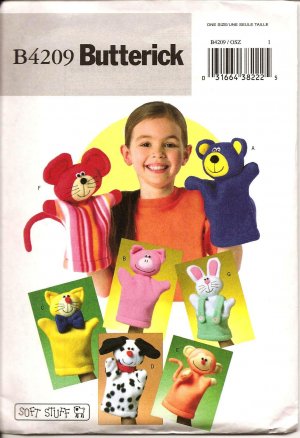 Butterick B4209 Craft  Pattern Hand Puppets