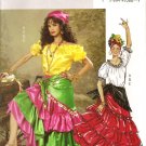 BUTTERICK B4889 MISSES COSTUMES- GYPSY, FLAMENCO Costume  SZ 6-12