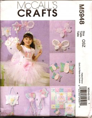 MCCALLS M5948 DOOR HANGER, PILLOW, MINI QUILT WALL HANGING, WAND, PURSE, SKIRT, BUTTERFLY & WINGS