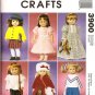 MCCALLS 3900 CRAFT PATTERN- 18 inch DOLL WARDROBE